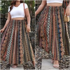 REDUCED Plus Print Flowy Maxi Skirt